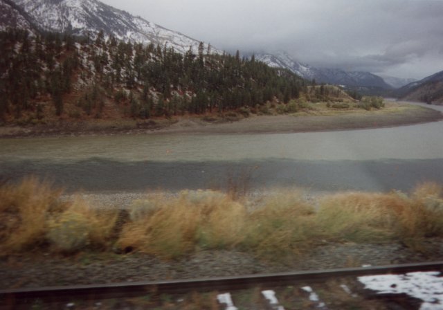 Thompson river showing the silts merging